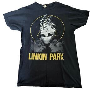 Vintage Linkin Park band tee black distressed graphic size medium